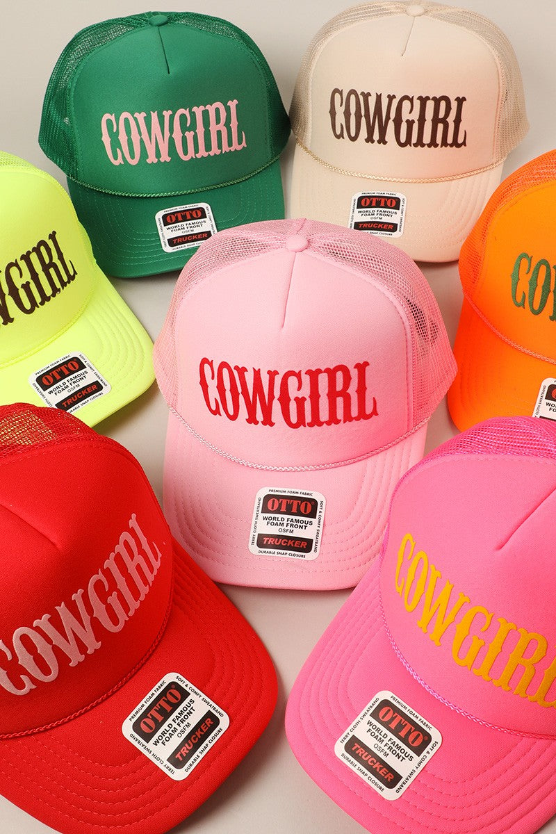 NEW!! "COWGIRL" Trucker Hat in Tan