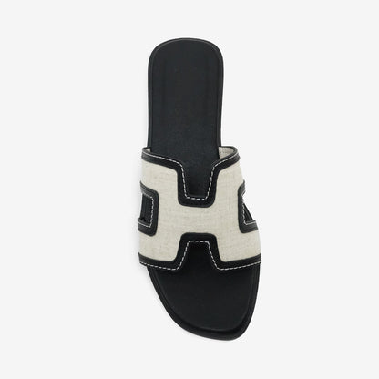 Island Luxe Contrast Slide in Black