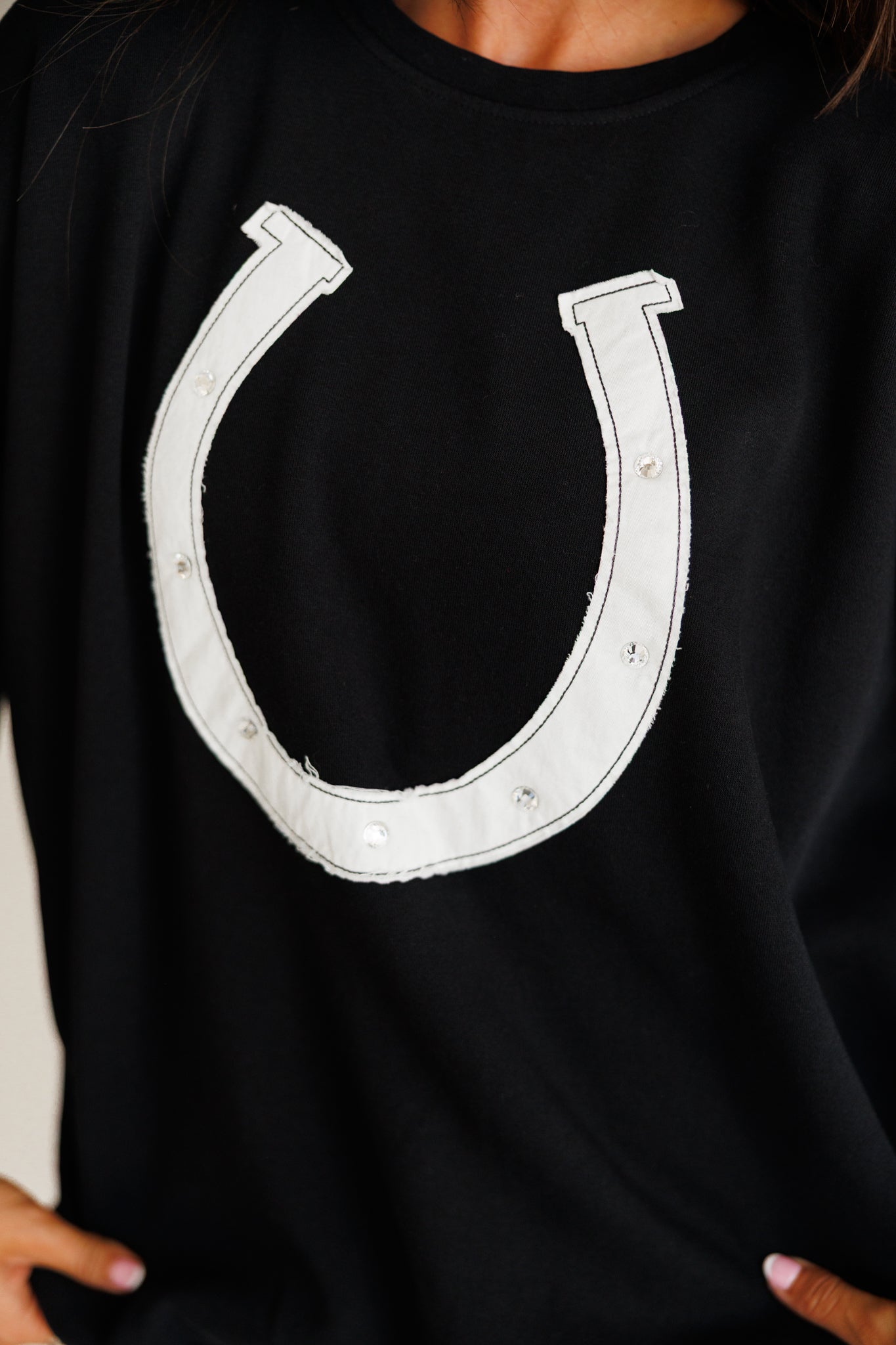 Horseshoe Sweatshirt in Black