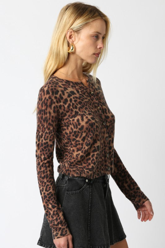 NEW!! Leopard Print Knit Cardigan