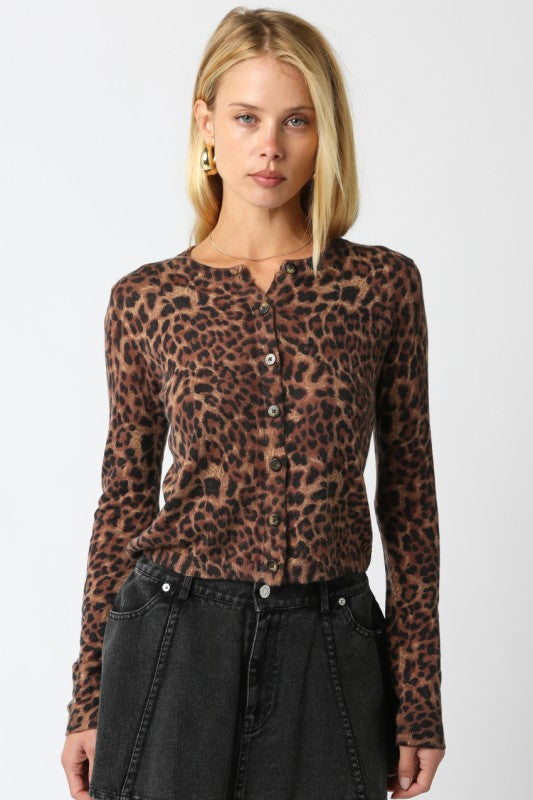 NEW!! Leopard Print Knit Cardigan