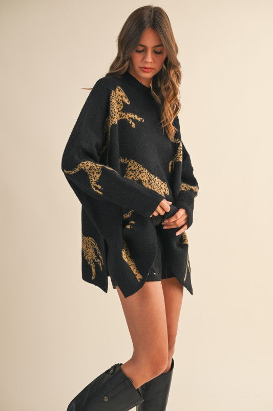 NEW!! Cheetah Oversized Sweater