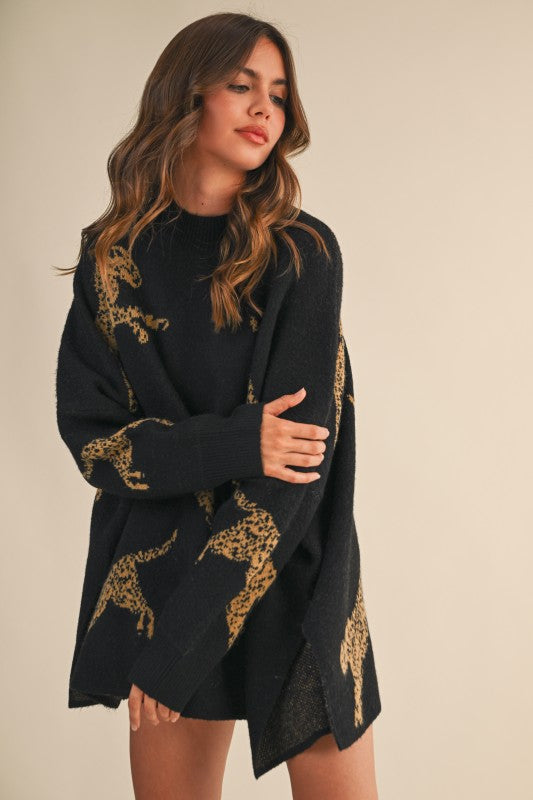 NEW!! Cheetah Oversized Sweater