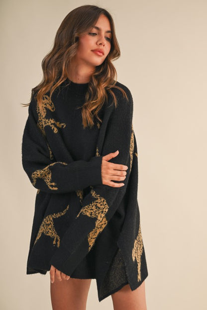 NEW!! Cheetah Oversized Sweater