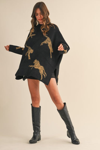 NEW!! Cheetah Oversized Sweater