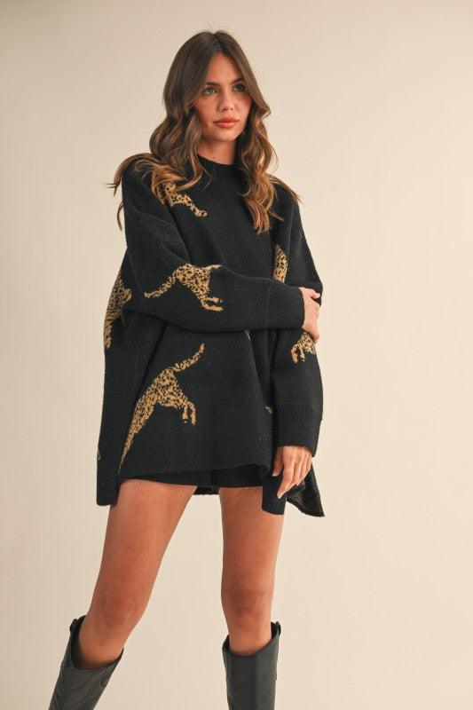 NEW!! Cheetah Oversized Sweater