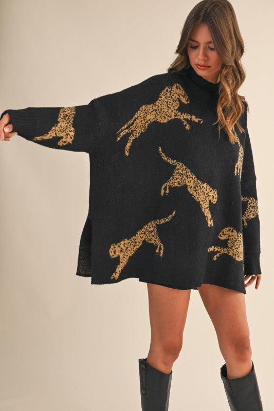NEW!! Cheetah Oversized Sweater
