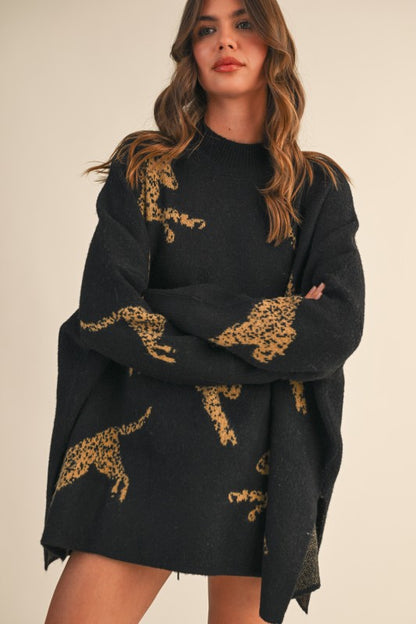 NEW!! Cheetah Oversized Sweater