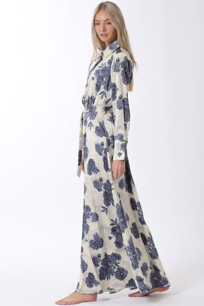 NEW!! "Lexington" Long Sleeve Belted Maxi Dress