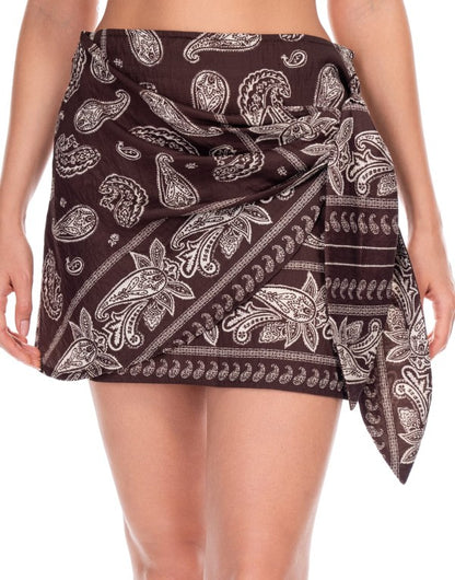 NEW!! "Sundance" Bandana Printed Skirt in Brown