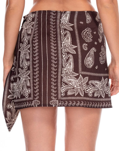 NEW!! "Sundance" Bandana Printed Skirt in Brown
