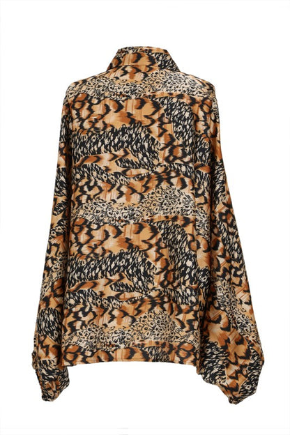 NEW!! Wild Cheetah Print Satin Top in Black