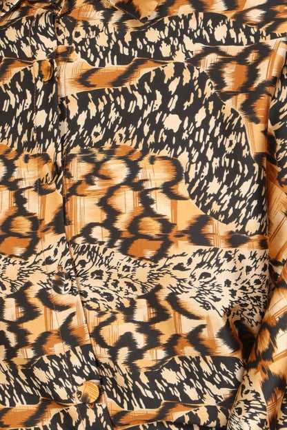 NEW!! Wild Cheetah Print Satin Top in Black