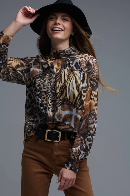 NEW!! "After Dark" Animal Print Metallic Top