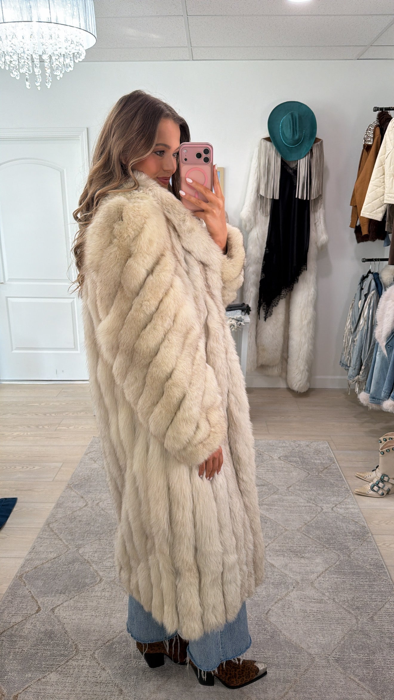 #103 Vintage Fox Full Length Coat