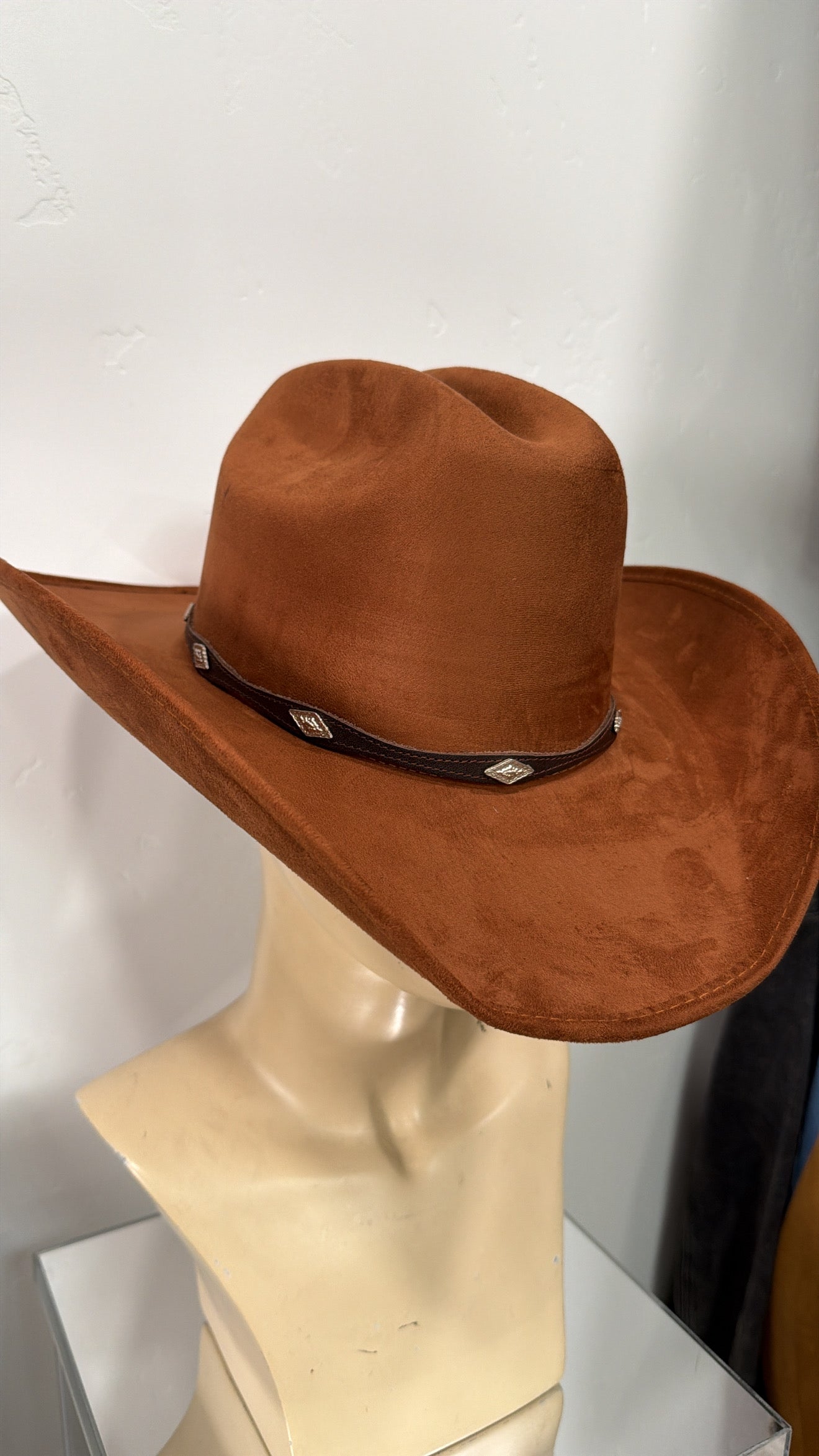 NEW!! The "Dolly" Faux Suede Cowboy Hat in Brown
