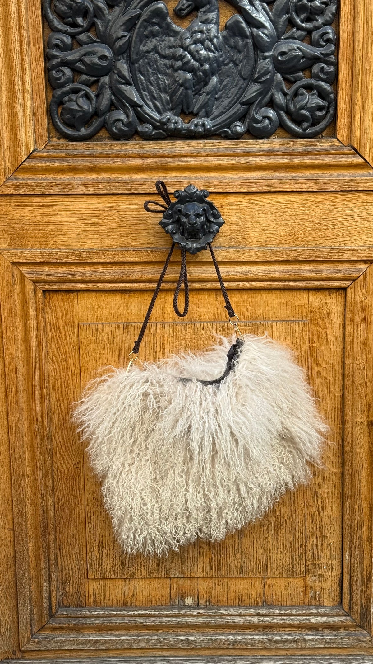 Genuine Vintage Mongolian Lamb Fur Bag