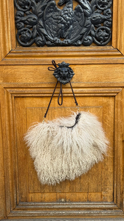Genuine Vintage Mongolian Lamb Fur Bag