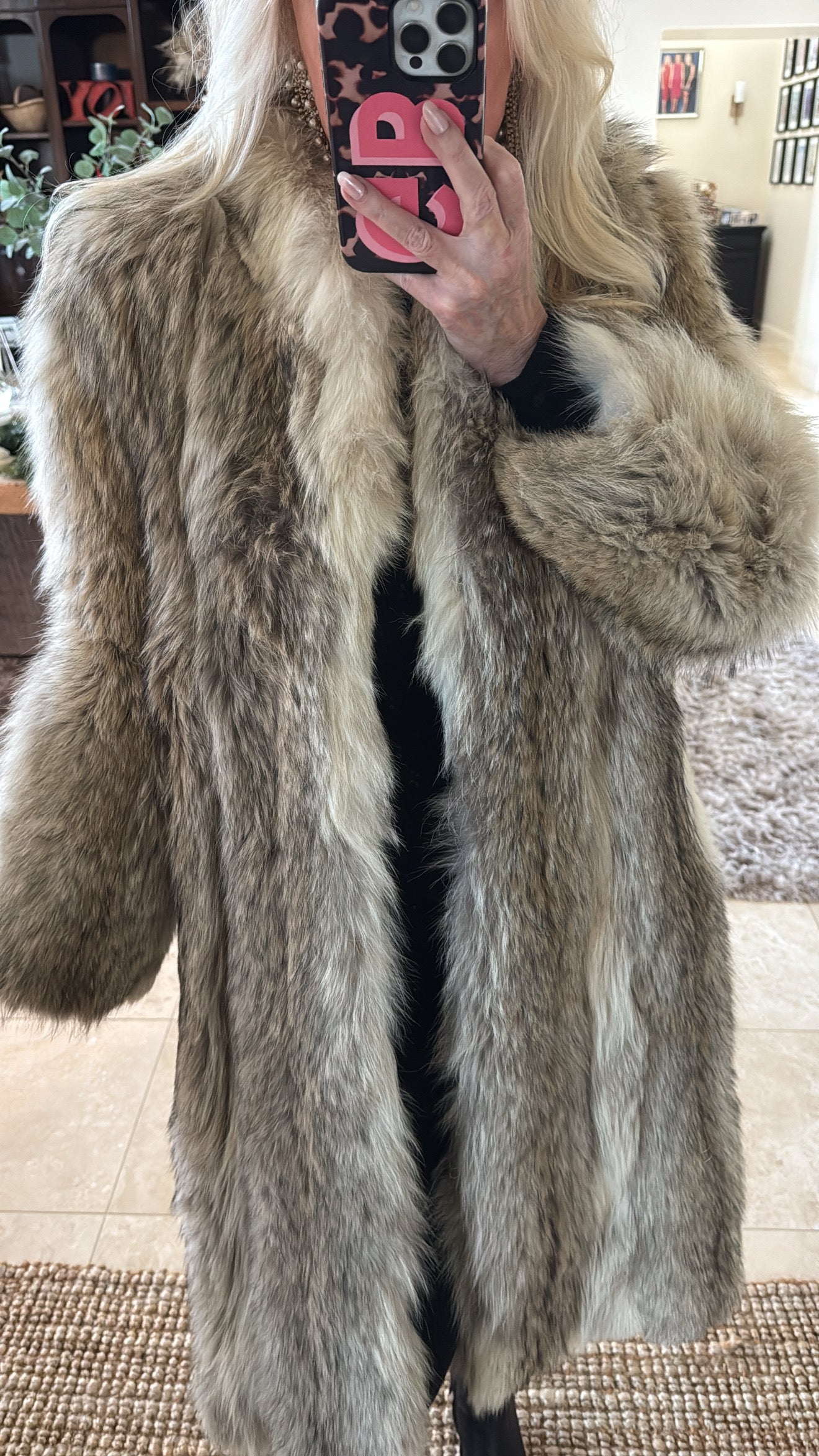 #27 Vintage Coyote Fur Coat
