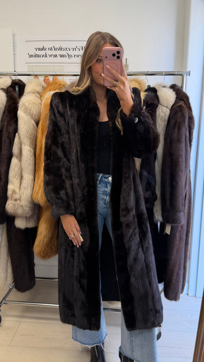 #29 Vintage Mahogany Mink Coat Size XS/S