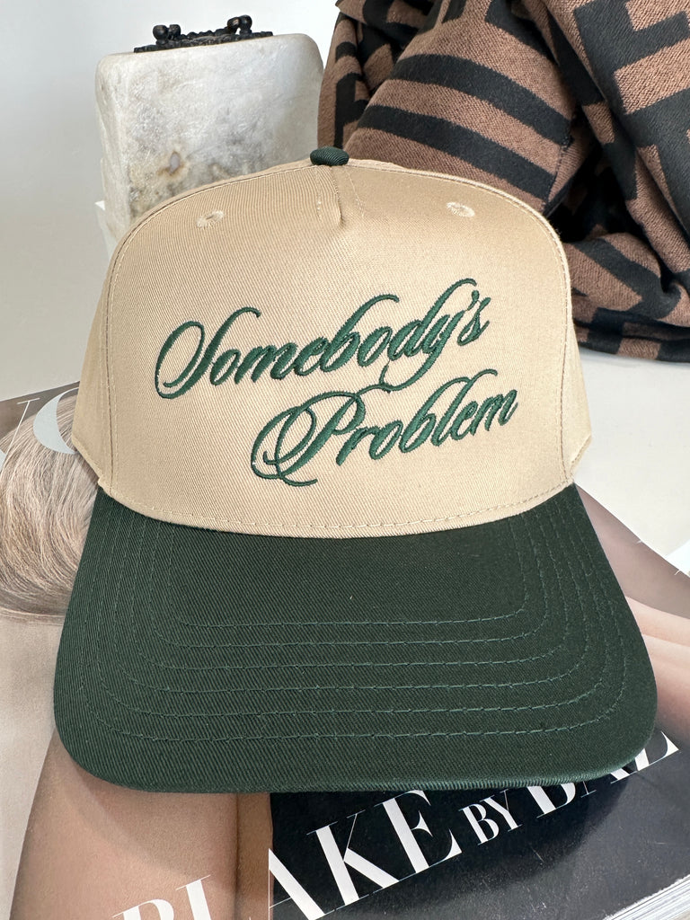 NEW!! "Somebody's..." Trucker Hat in Khaki/Green