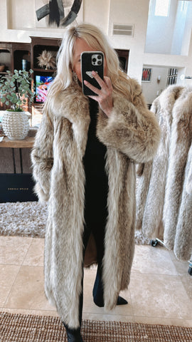 Vintage Coyote Fur Coat #28 - Size XS/S