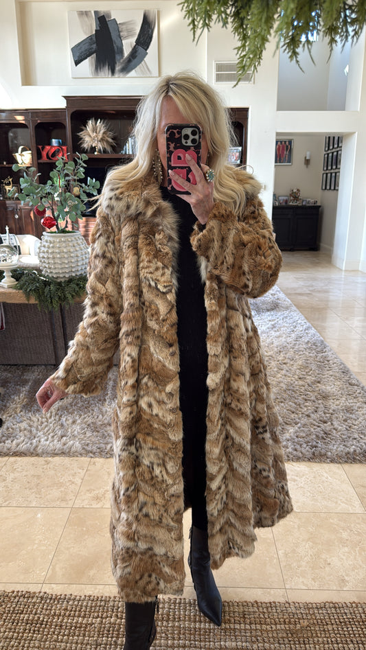 #26 Vintage Lynx Full Length Coat
