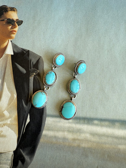 NEW!! "Dutton" Kingman Turquoise Drop Earring