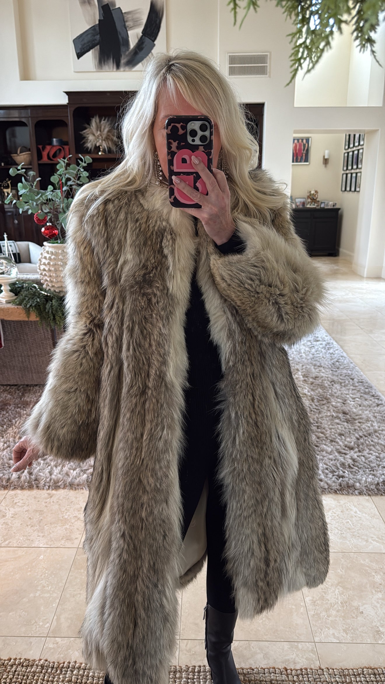 #27 Vintage Coyote Fur Coat