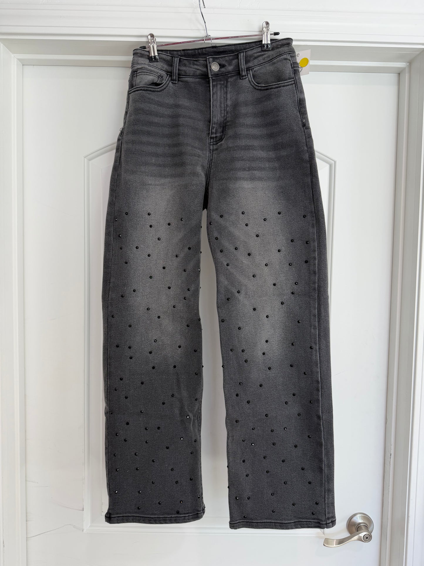 FINAL SALE!! Washed Black Rhinestone Jeans