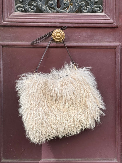 Genuine Vintage Mongolian Lamb Fur Bag