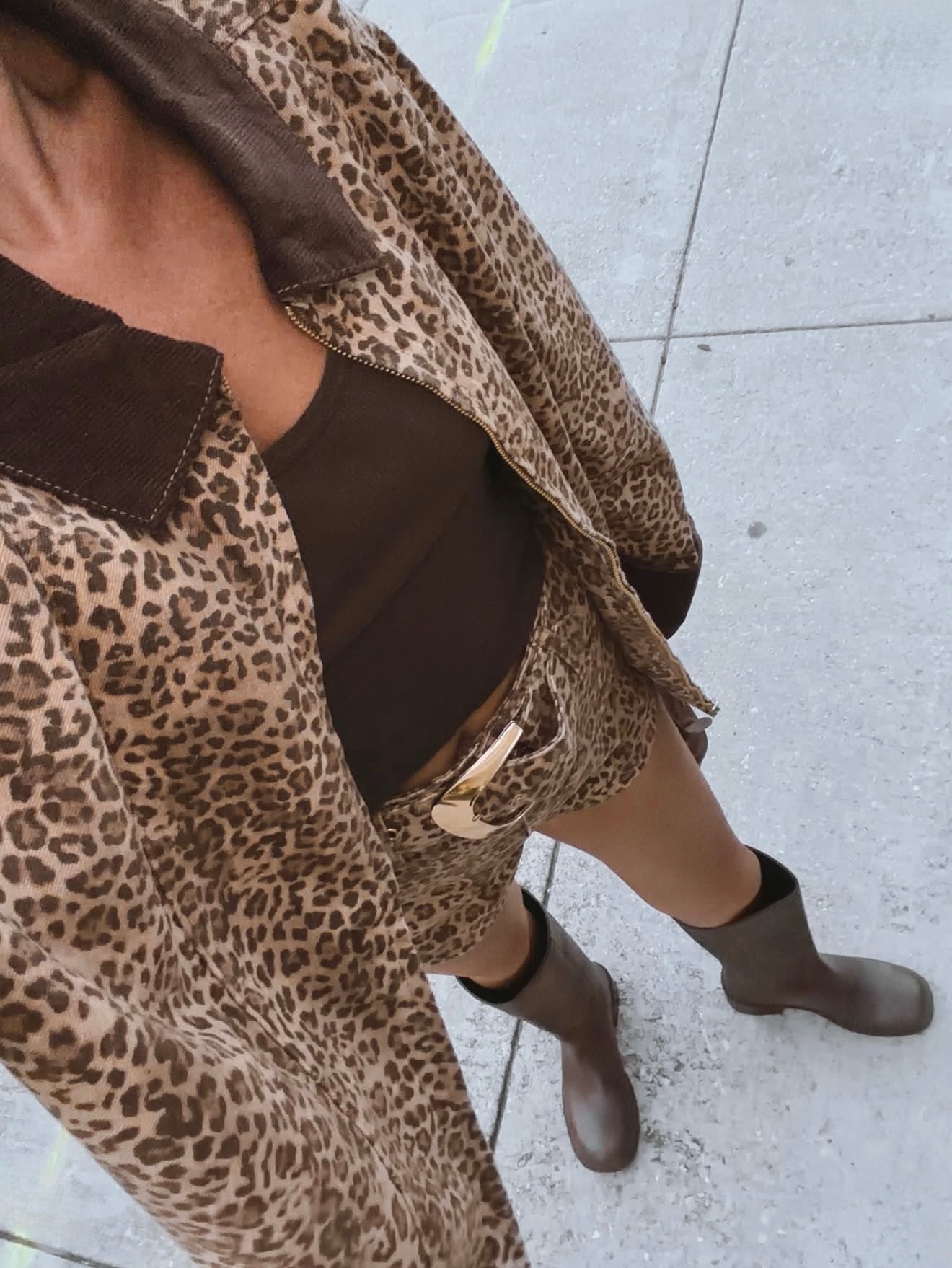 Carter Bomber Jacket - Leopard Denim