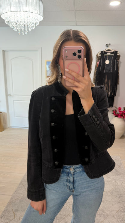 Vintage Ralph Lauren Denim Military Jacket Size 12