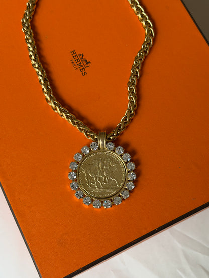 NEW!! Horse and Rhinestone Pendant Necklace