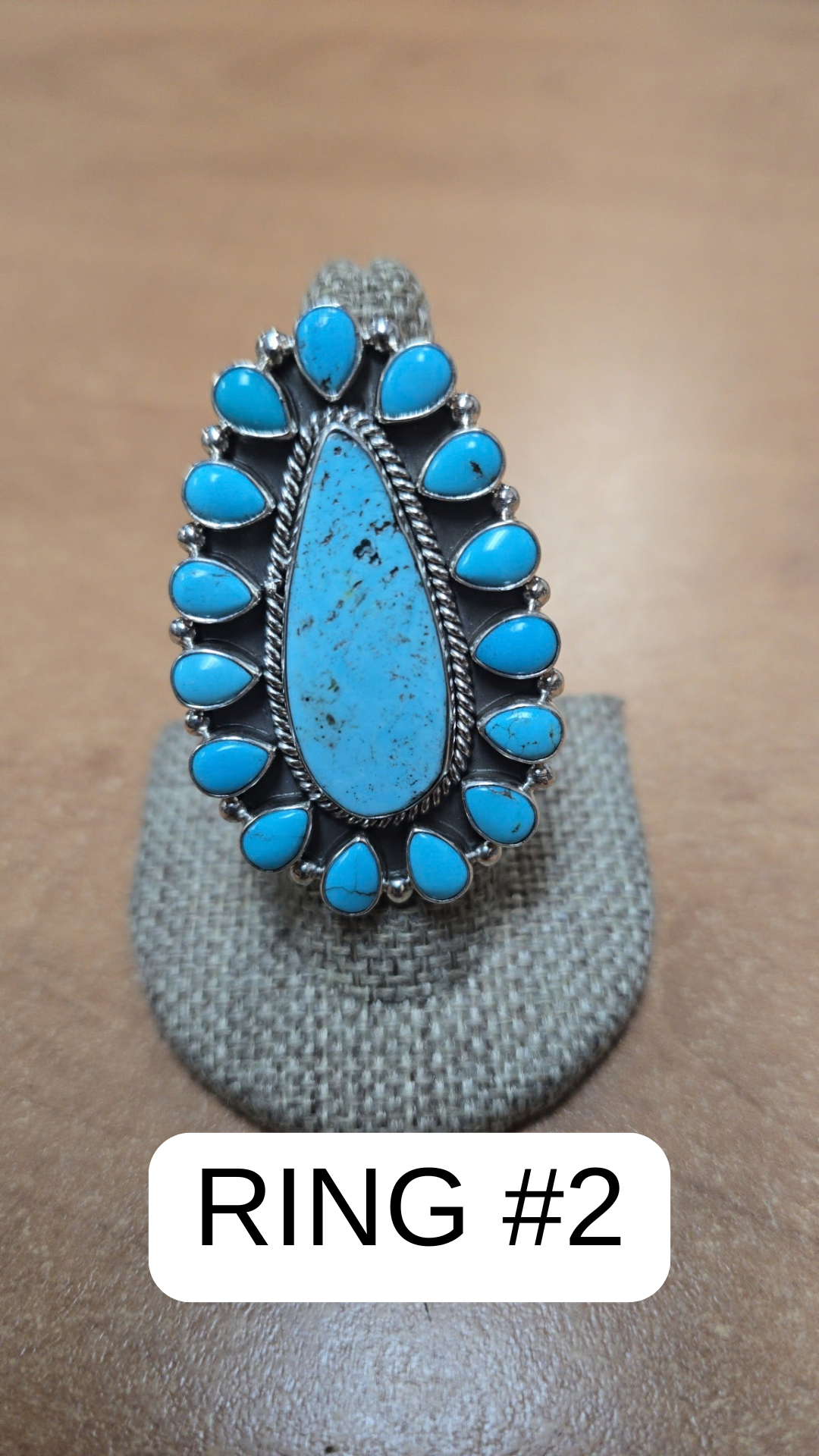 "Sundance" Adjustable Kingman Turquoise Ring