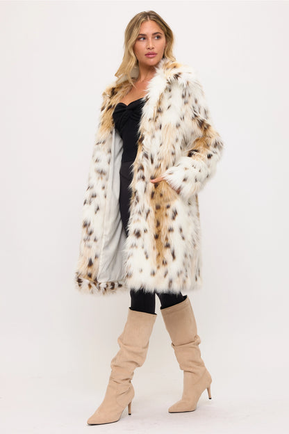 NEW!! "VIP" Lynx Spotted Faux Fur Jacket