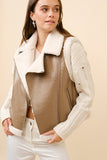 FINAL SALE!! Silverton Shearling Vest in Brown