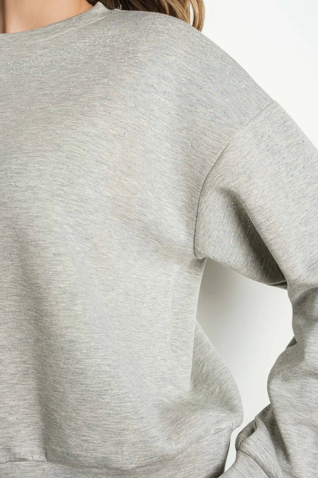 NEW!! "Out Of Office" Rhinestone Lounge Set in Grey