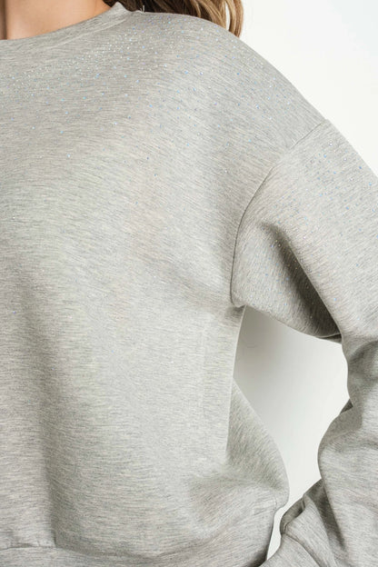 NEW!! "Out Of Office" Rhinestone Lounge Set in Grey