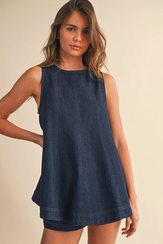 Desert Muse Denim Set in Dark Wash