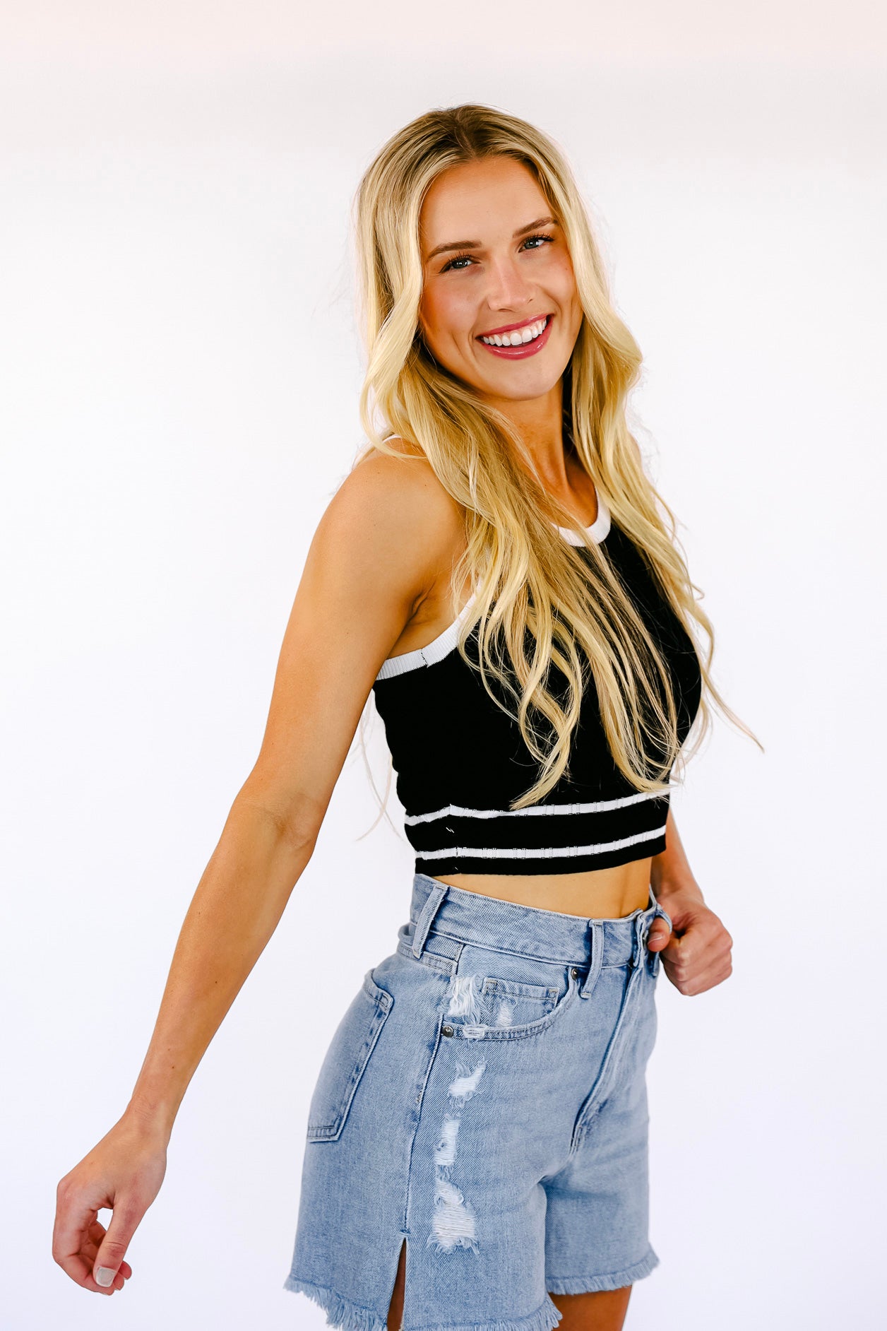 FINAL SALE!! Blair Striped Crop Tank