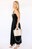 BEST SELLER!! The "Bonjour" Midi Dress in Black