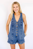 AS SEEN ON LILYAN COLE!! San Diego Denim Romper by Show Me Your MuMu