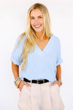 FINAL SALE!! Camden Gauze Top in Blue