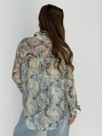 FINAL SALE!! "Savoir" Rhinestone Button Down Top in 2 Colors