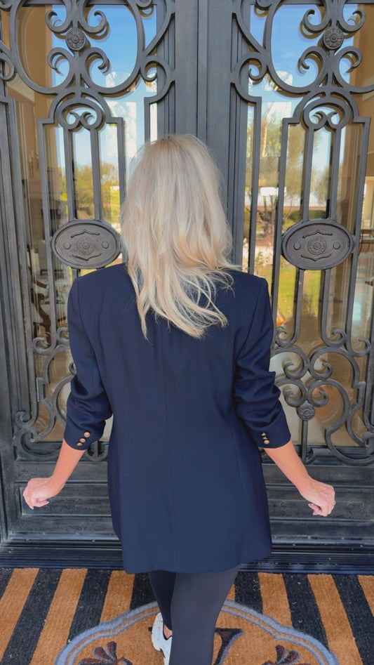 NEW!! Vintage Ralph Lauren Navy Crest Blazer Size 12