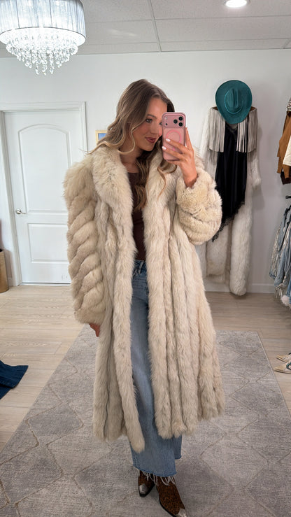 #103 Vintage Fox Full Length Coat