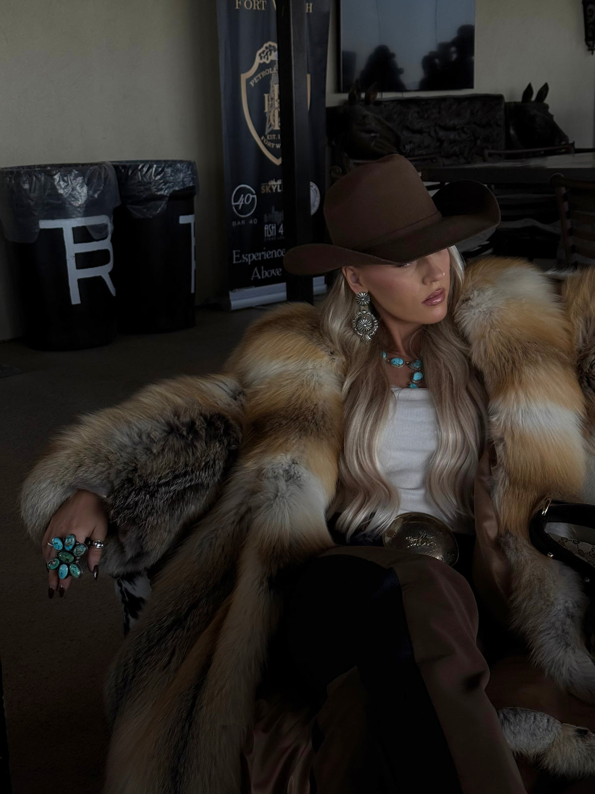 #11 Vintage Golden Island Fox Coat Size S/M