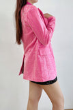 Pink Sequin Blazer