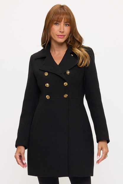 NEW!! The "Penthouse" Double Breasted Black Coat